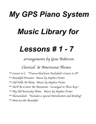 My GPS Piano System Library #1 Classical and Americana Songs