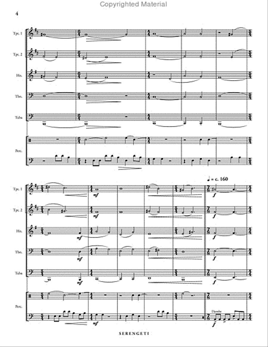 Serengeti Horn scores gallery preview page 5