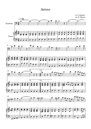 Arioso, George Frideric Handel, For Trombone & Piano