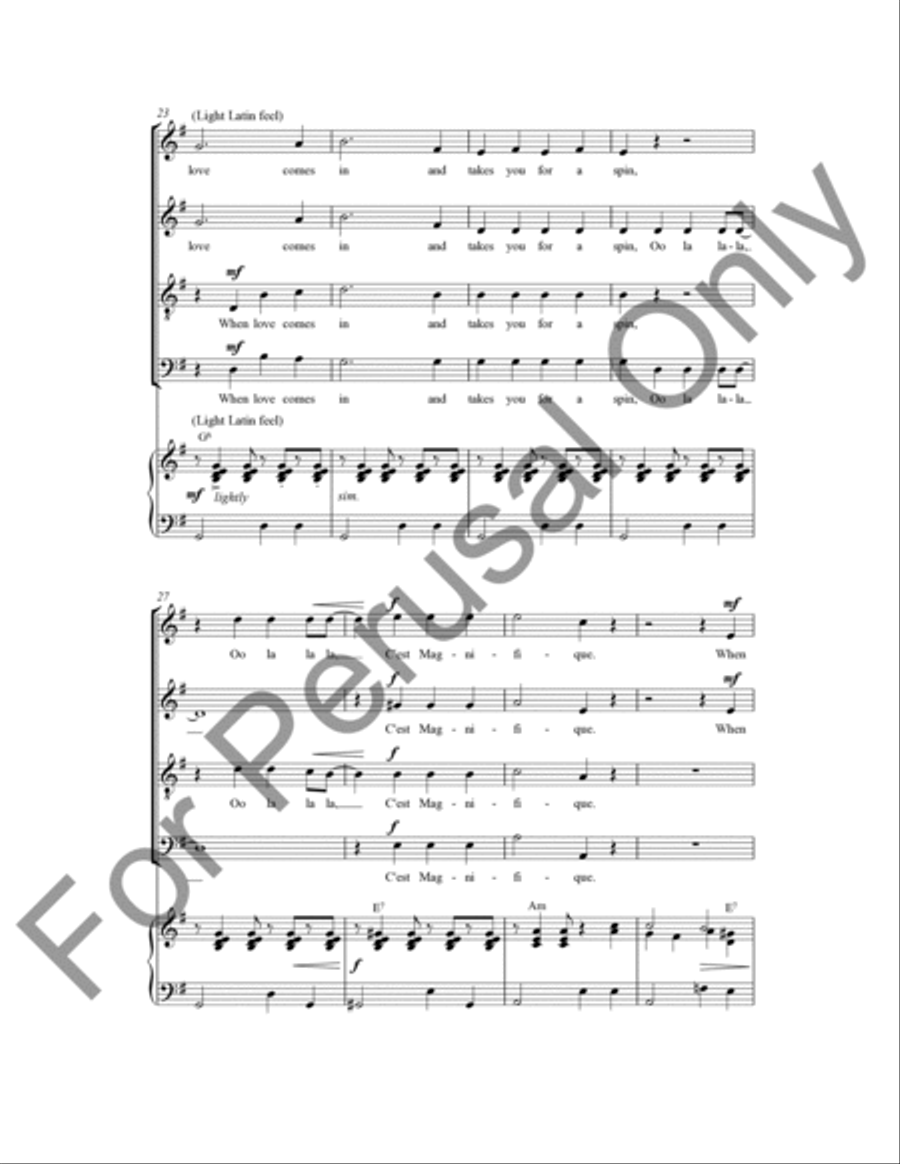 C'est Magnifique C'est Magnifique 4-Part scores gallery preview page 5