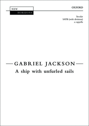 A ship with unfurled sails