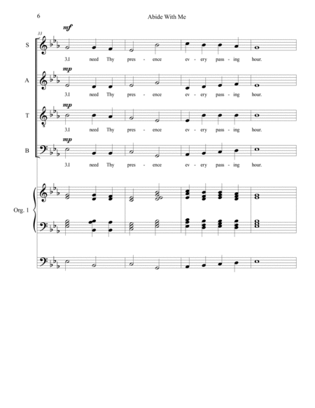 Abide With Me (SATB + Descant, with Organ) image number null