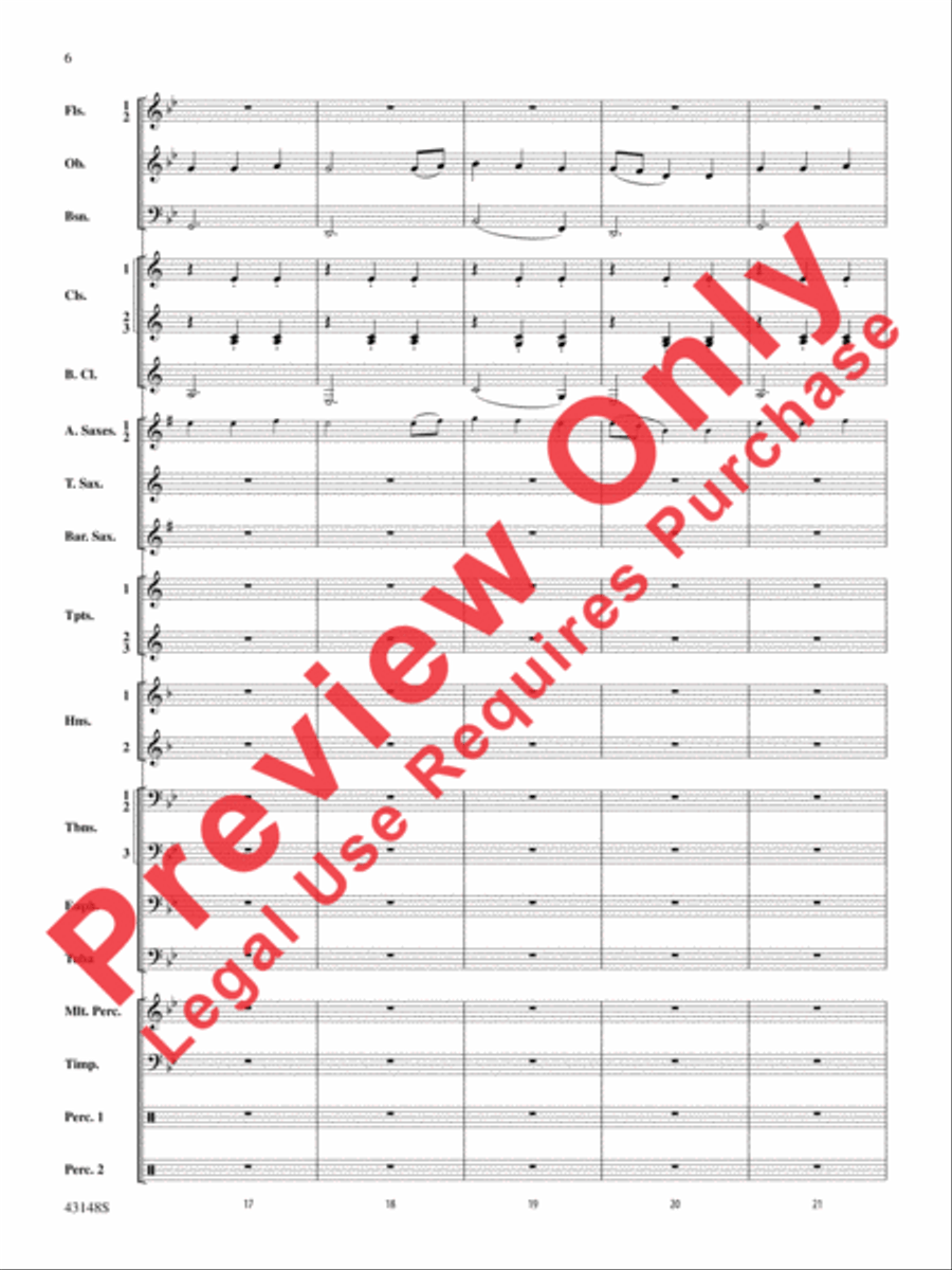 Of Sea and Song Concert Band scores gallery preview page 7