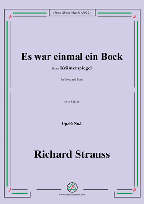 Richard Strauss-Es war einmal ein Bock,in A Major,Op.66 No.1