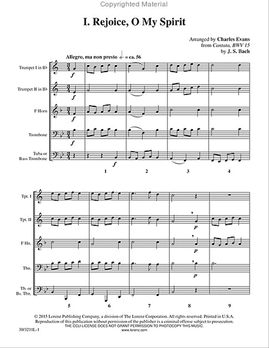 Baroque Brass Brass Quintet scores gallery preview page 2