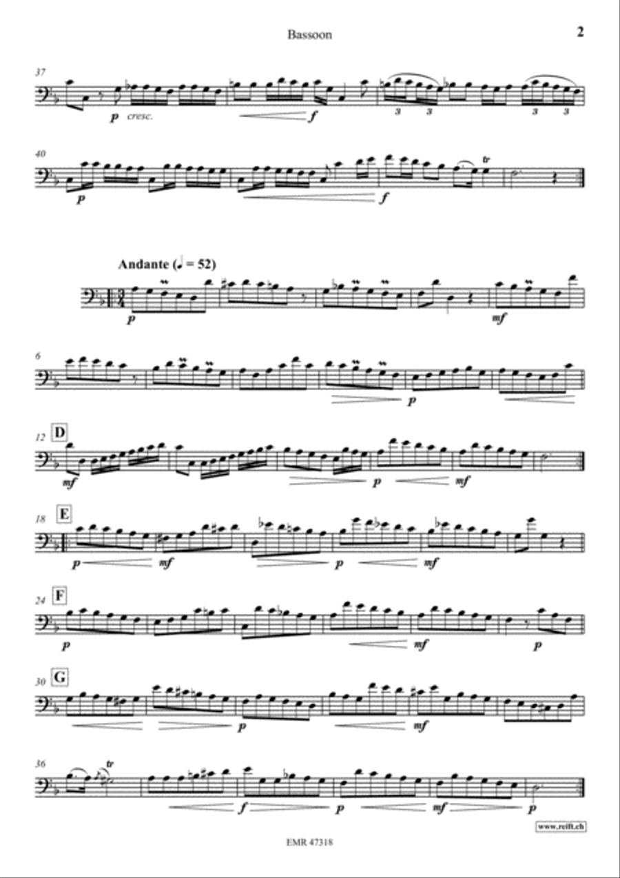 Concerto F Major Bassoon Solo scores gallery preview page 3