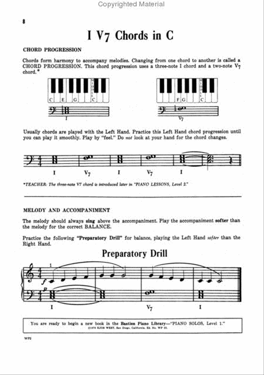 Piano Lessons, Level 1