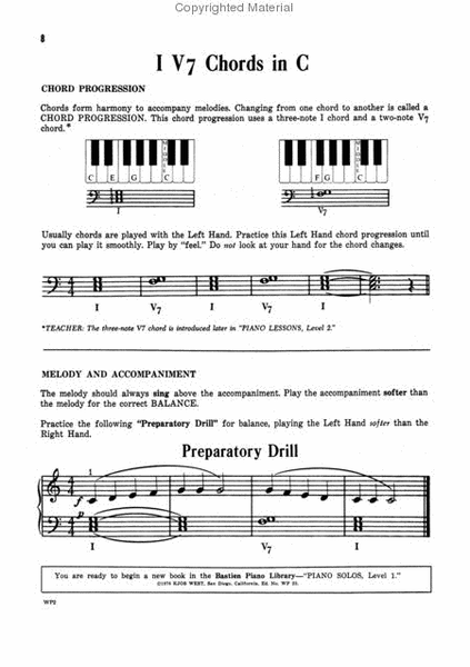 Piano Lessons, Level 1
