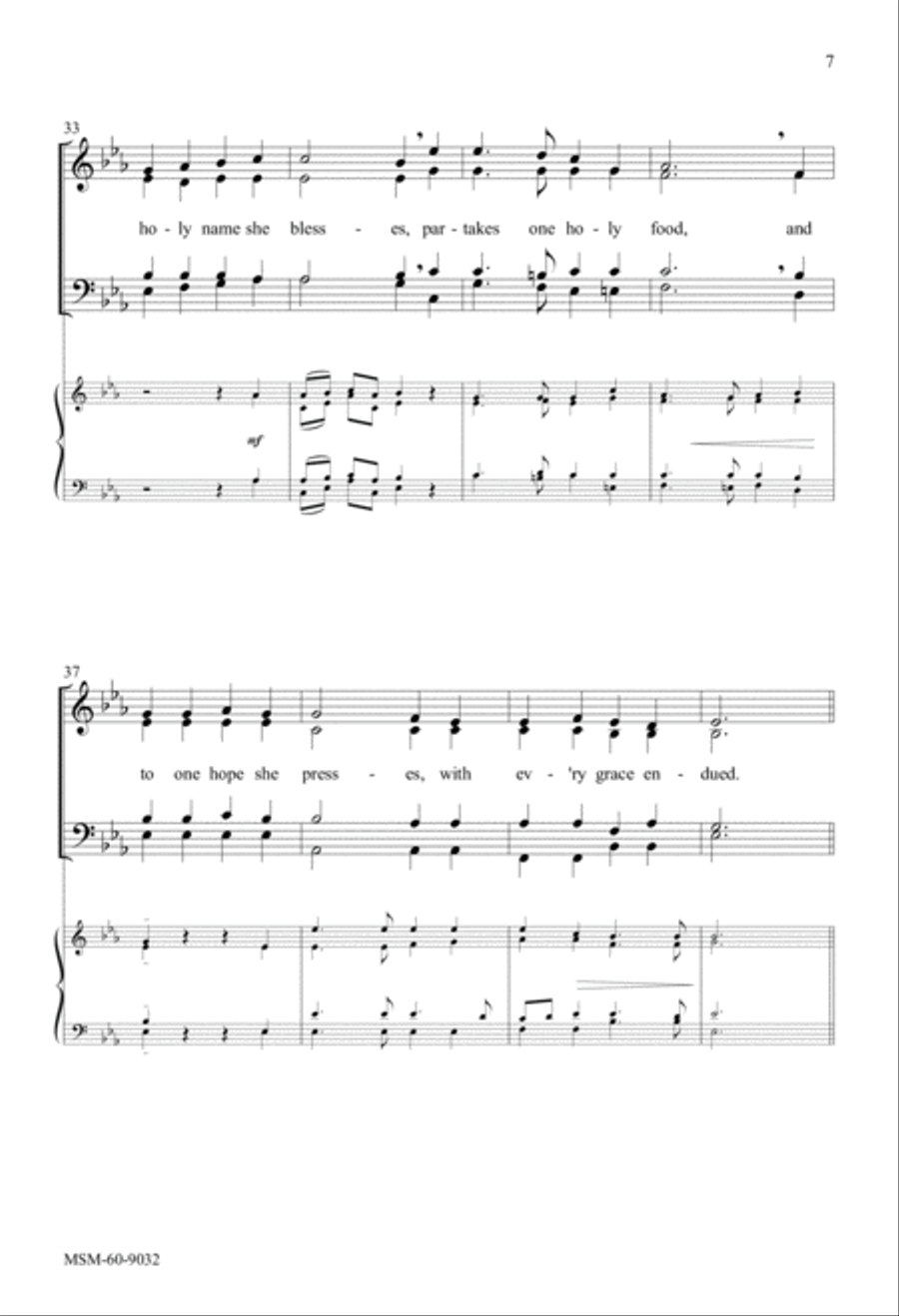 The Church's One Foundation 4-Part scores gallery preview page 6
