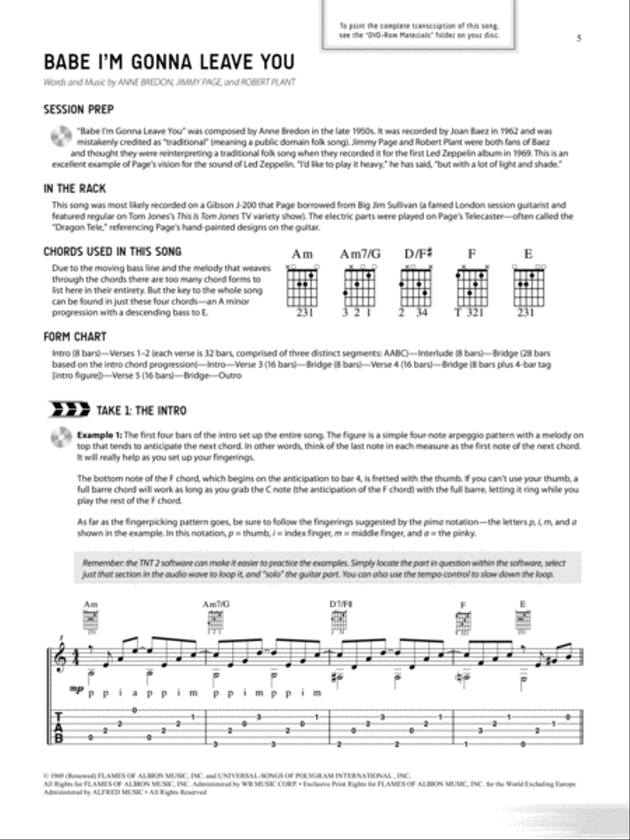 Guitar Sessions -- Led Zeppelin Acoustic Acoustic Guitar scores gallery preview page 5