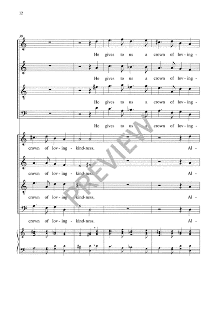 O Bless the Lord O Bless the Lord 4-Part scores gallery preview page 13