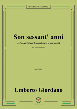 Giordano-Son sessant anni(1896),from Andrea Chénier(Dramma istorico in quattro atti)