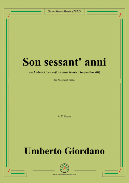 Giordano-Son sessant anni(1896),from Andrea Chénier(Dramma istorico in quattro atti)