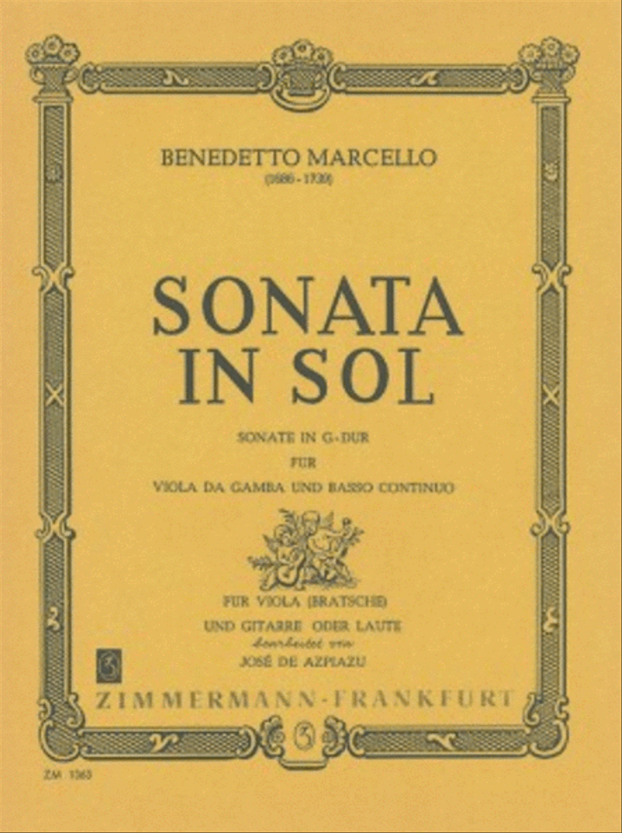 Sonata in Sol Viola scores gallery preview page 1