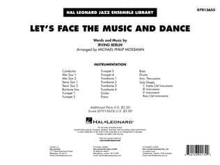 Book cover for Let's Face the Music and Dance (arr. Michael Philip Mossman) - Conductor Score (Full Score)