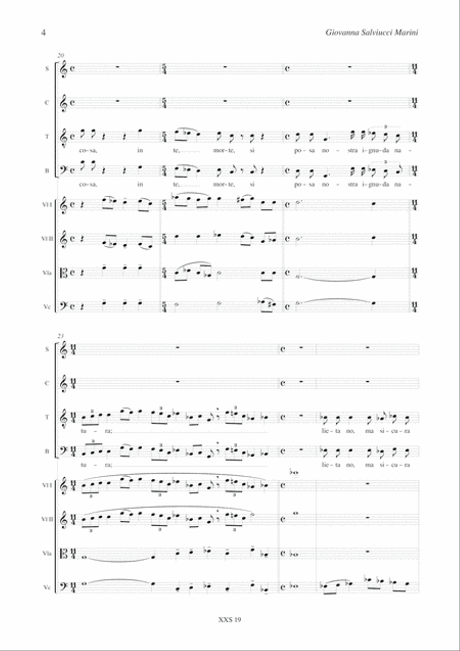 Concerto for Giacomo Leopardi for Choir and String Quartet (1996-97) Choir scores gallery preview page 4