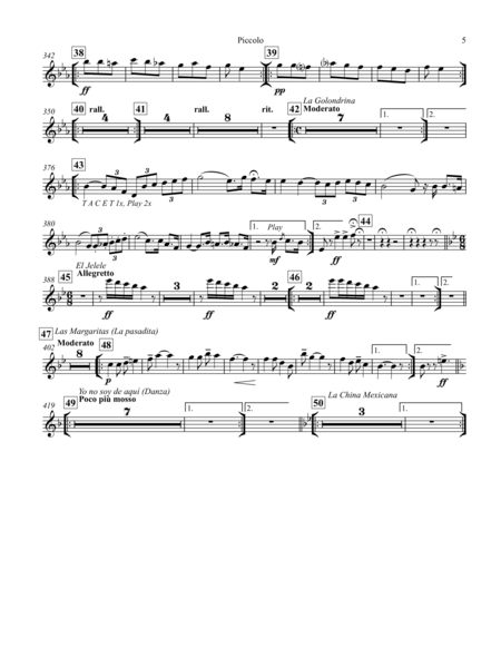 Aires Nacionales Mexicanos, Op. 558 (Potpourri) - 8-1/2"x11" ORCHESTRAL PARTS ONLY image number null