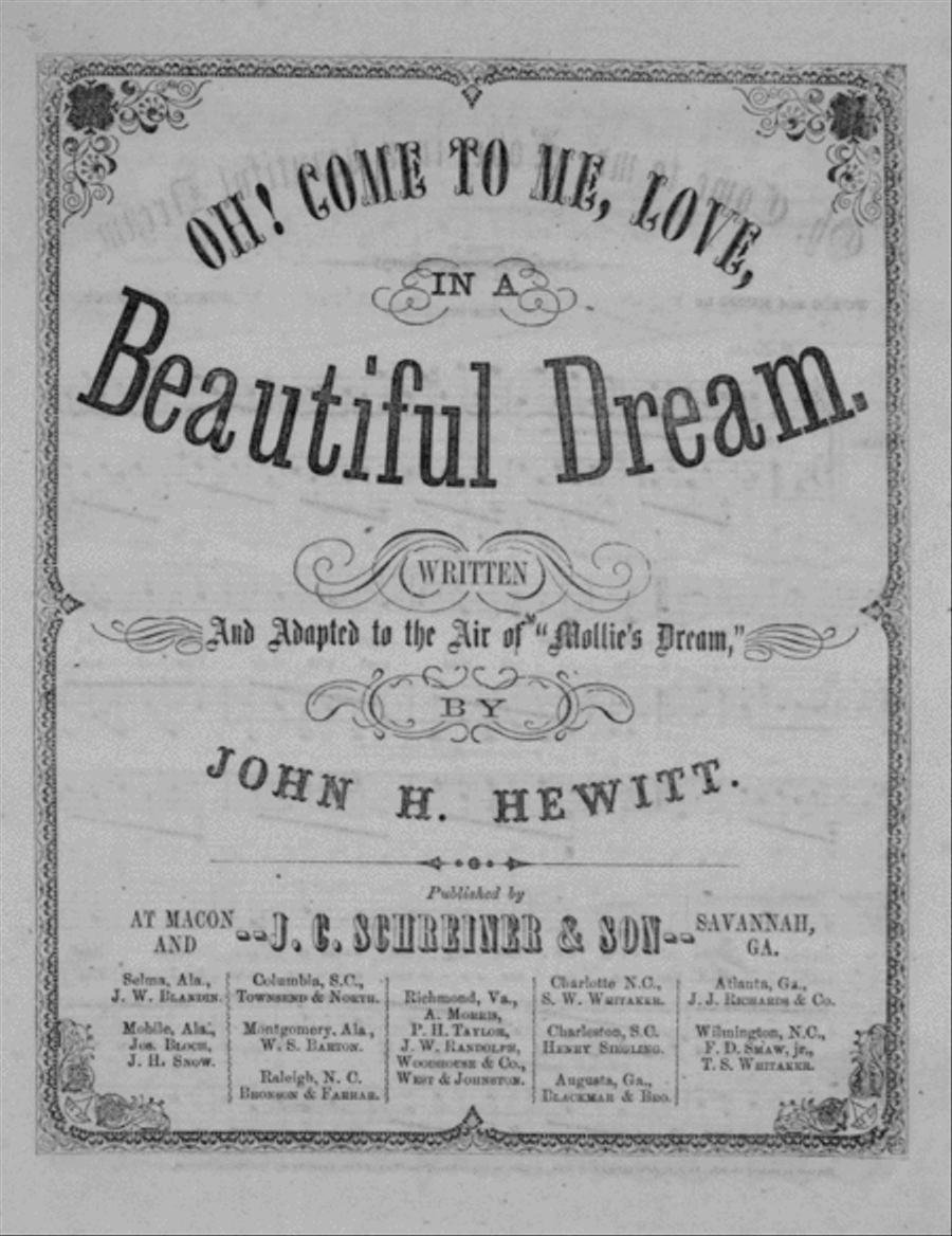 Oh! Come to Me, Love, in a Beautiful Dream Voice scores gallery preview page 1