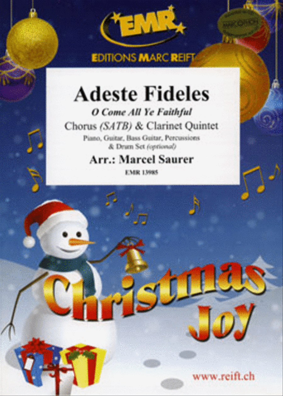 Adeste Fideles Adeste Fideles Clarinet Quintet scores gallery preview page 1