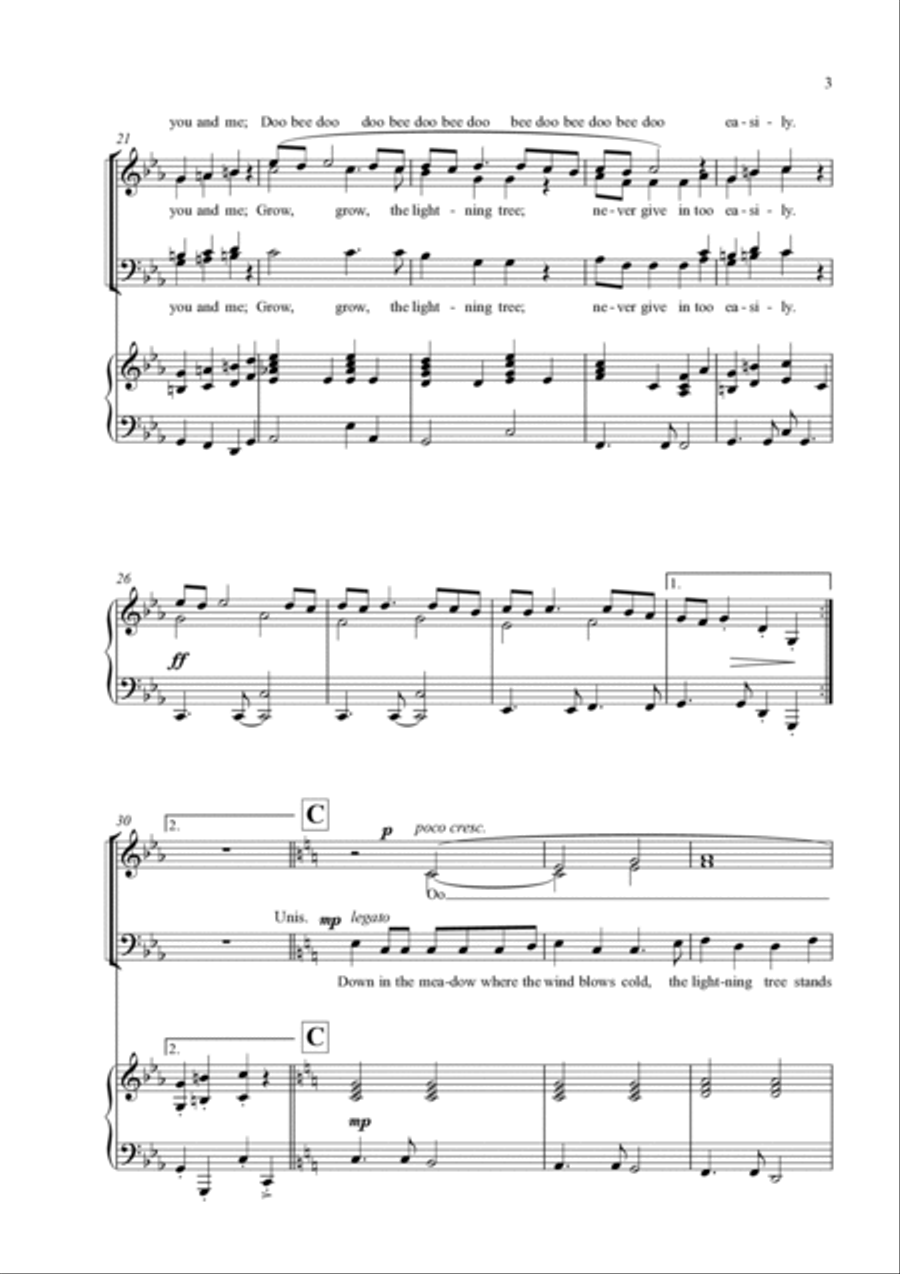 The Lightning Tree 4-Part scores gallery preview page 3