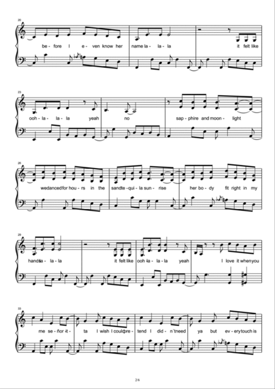 Señorita Señorita Piano Solo scores gallery preview page 2