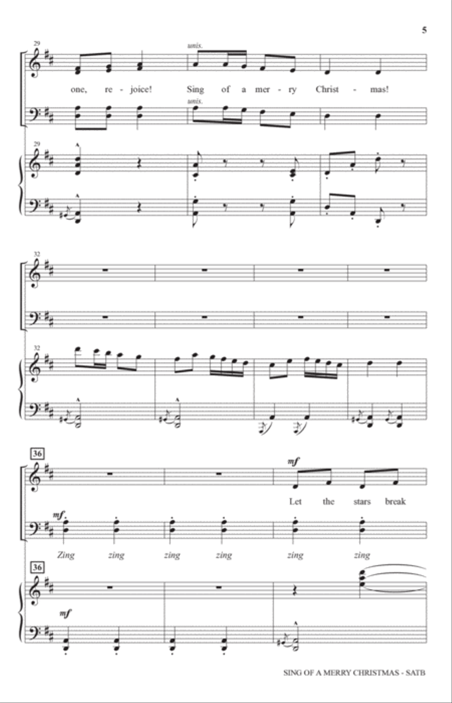 Sing Of A Merry Christmas 4-Part scores gallery preview page 4