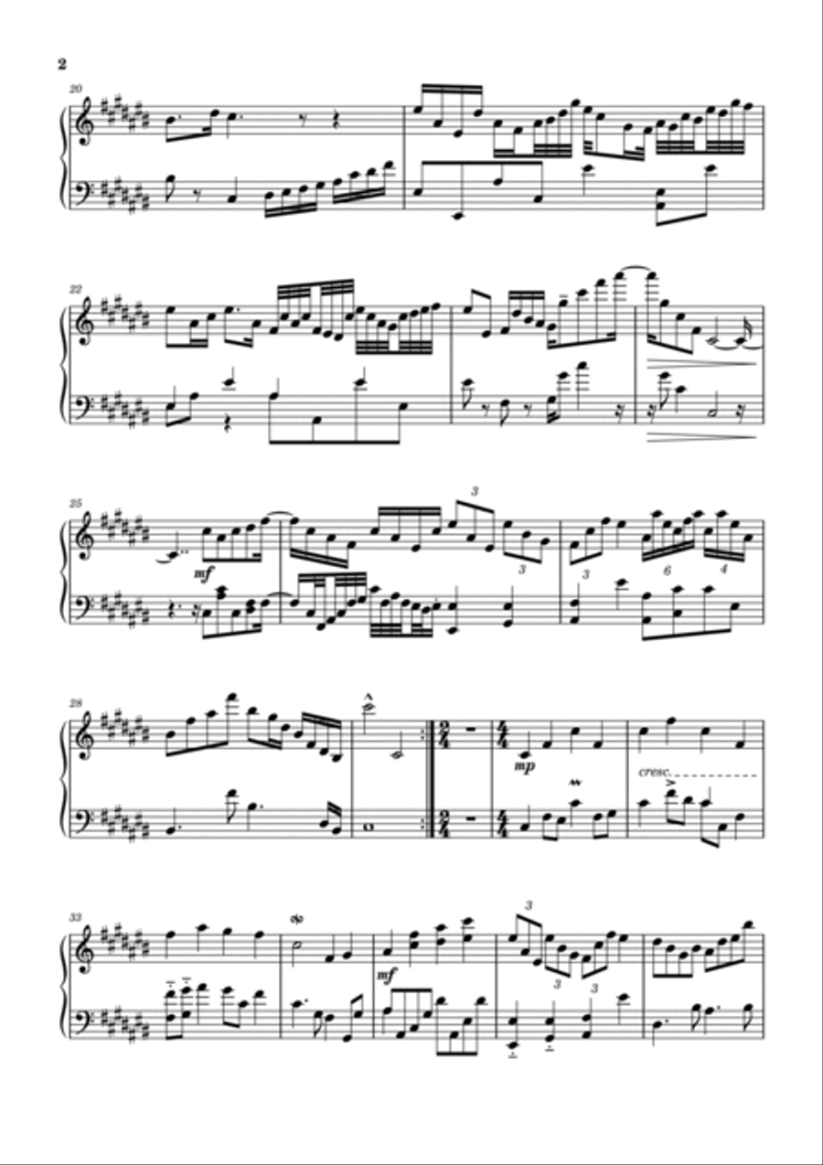 Aria da capo-Beautiful things Op.3 No.15 Piano Solo scores gallery preview page 2
