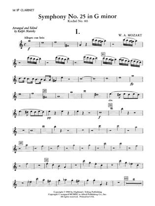 Mozart's Symphony No. 25 in G Minor, 1st & 2nd Movements: 1st B-flat Clarinet
