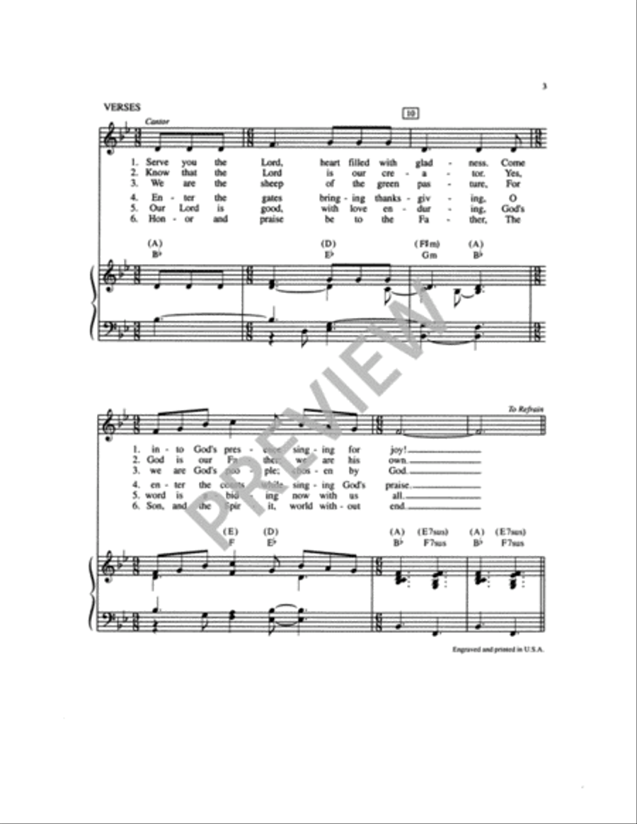 All the Earth Proclaim the Lord 4-Part scores gallery preview page 3