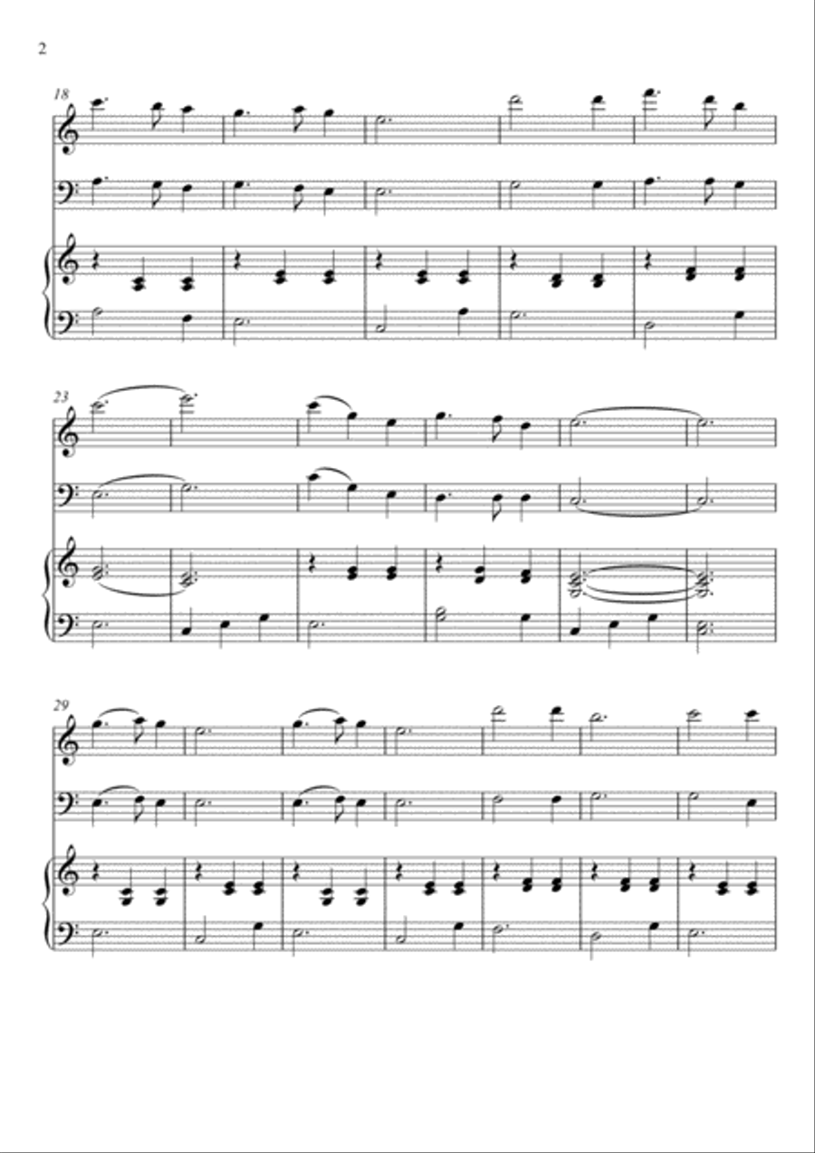 Franz Gruber - Silent Night (Flute and Tuba Duet) Small Ensemble scores gallery preview page 2