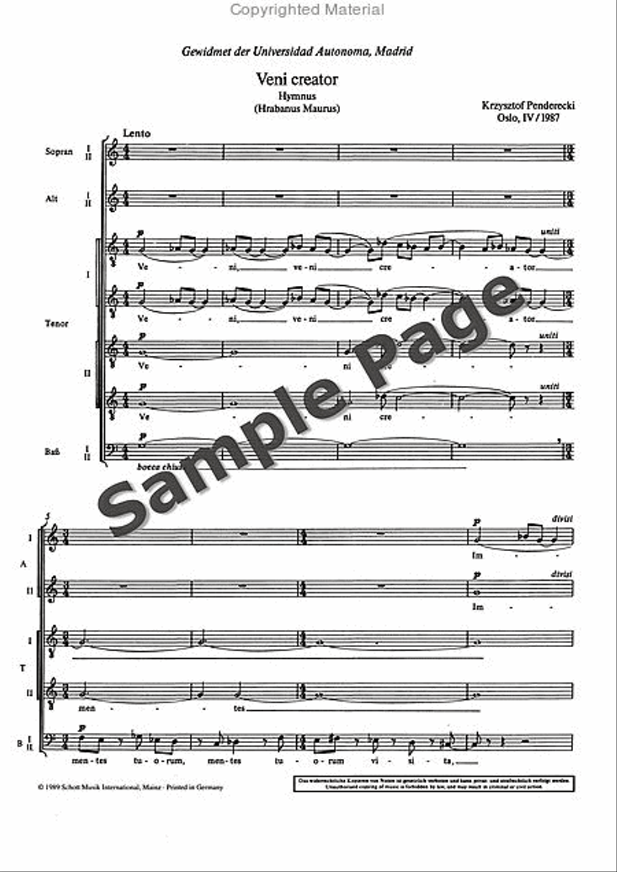 Veni Creator Veni Creator Mixed Choir scores gallery preview page 4