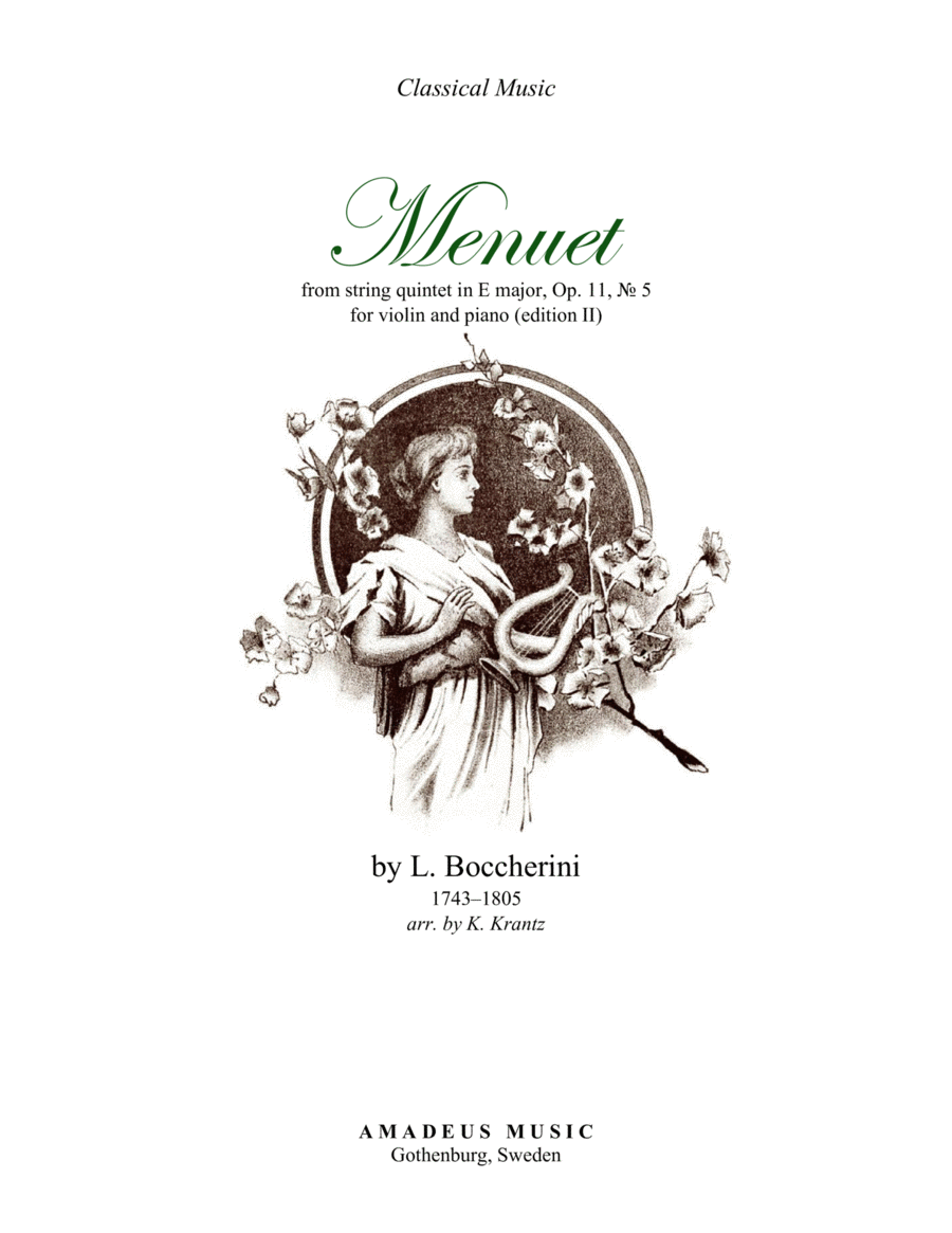 Menuet by Boccherini for violin and piano (edition II) image number null