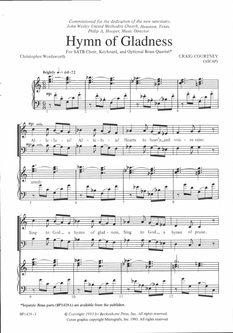 Hymn of Gladness 4-Part scores gallery preview page 2