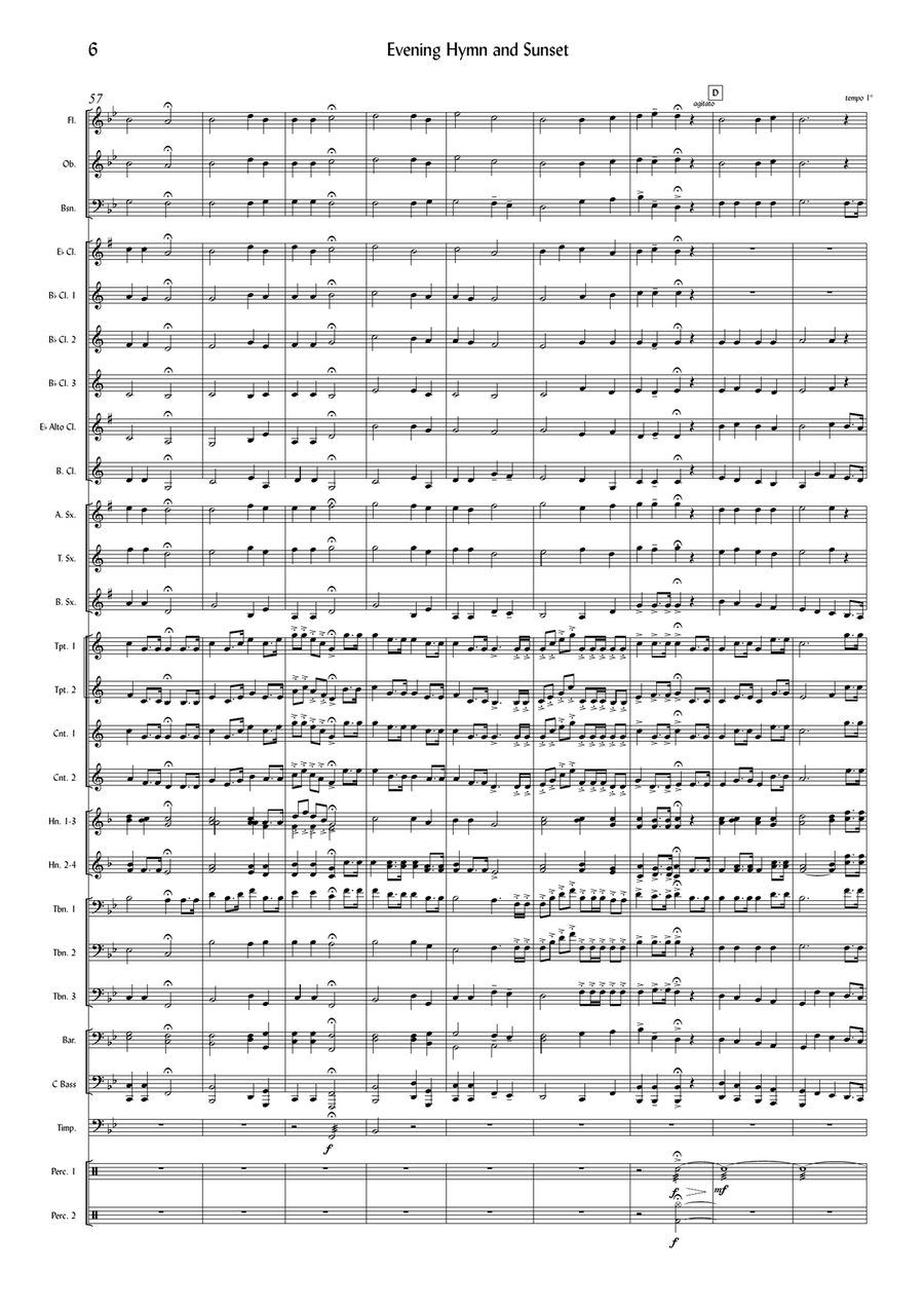 Evening Hymn & Sunset Concert Band scores gallery preview page 6