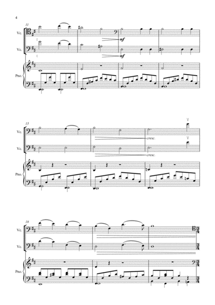 PRELUDE from Five Pieces For Two Cellos and Piano - D. Shostakovich (Full Score and Parts)