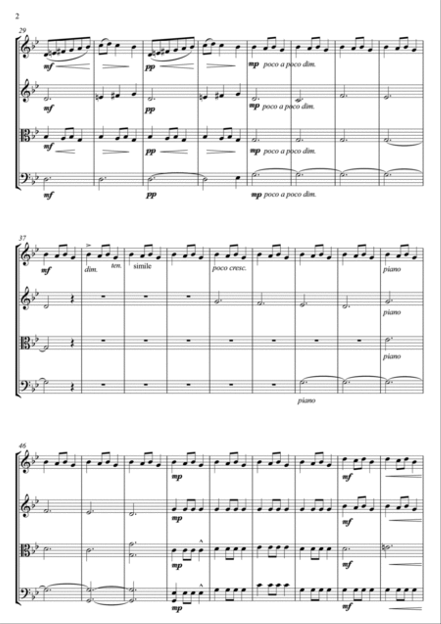 Carol of the Bells - Shchedryk String Quartet scores gallery preview page 3