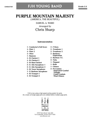 Purple Mountain Majesty: Score