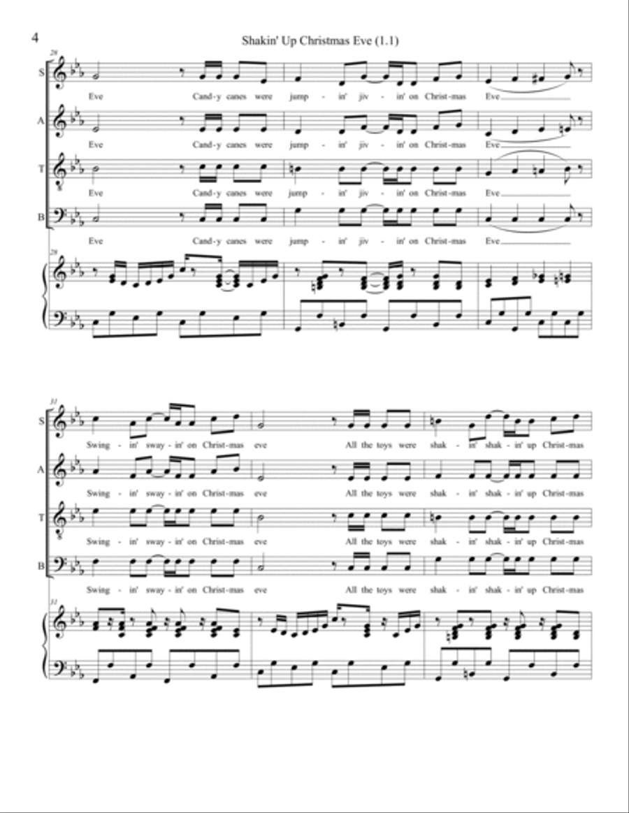 Shakin' Up Christmas Eve Shakin' Up Christmas Eve Small Ensemble scores gallery preview page 4