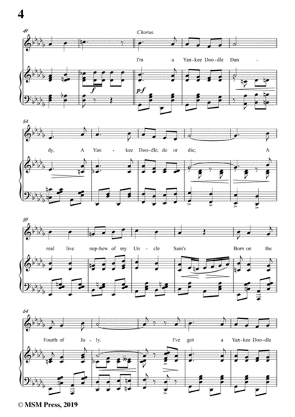 George M. Cohan-Yankee Doodle Boy,in D flat Major,for Voice&Piano image number null