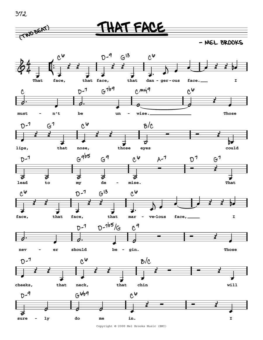 That Face (Low Voice) Low Voice scores gallery preview page 1