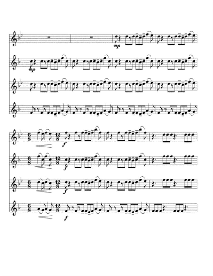 Somebody To Love Woodwind Quartet scores gallery preview page 5