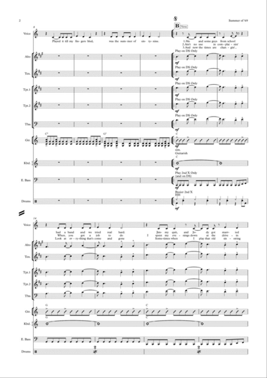 Summer Of '69 Tenor Saxophone scores gallery preview page 4