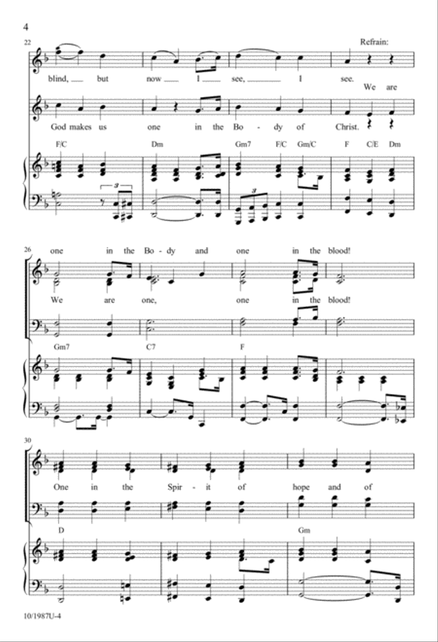 We Are One 4-Part scores gallery preview page 4