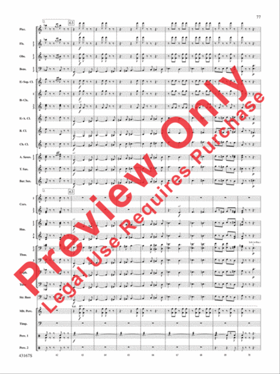 Down to the Sea in Ships (from the NBC TV Film Project 20) Concert Band scores gallery preview page 78