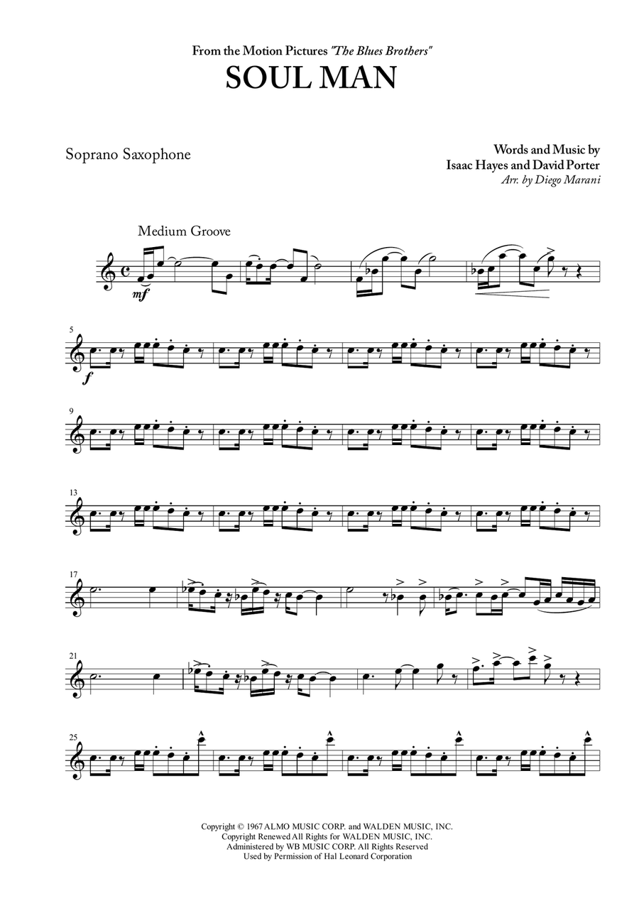 Soul Man Woodwind Quartet scores gallery preview page 1