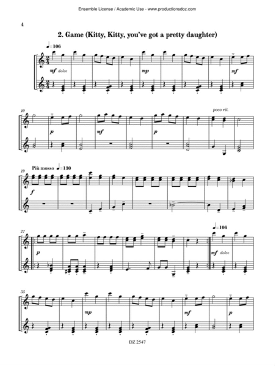 For Children, 32 Selected Pieces Classical Guitar scores gallery preview page 4