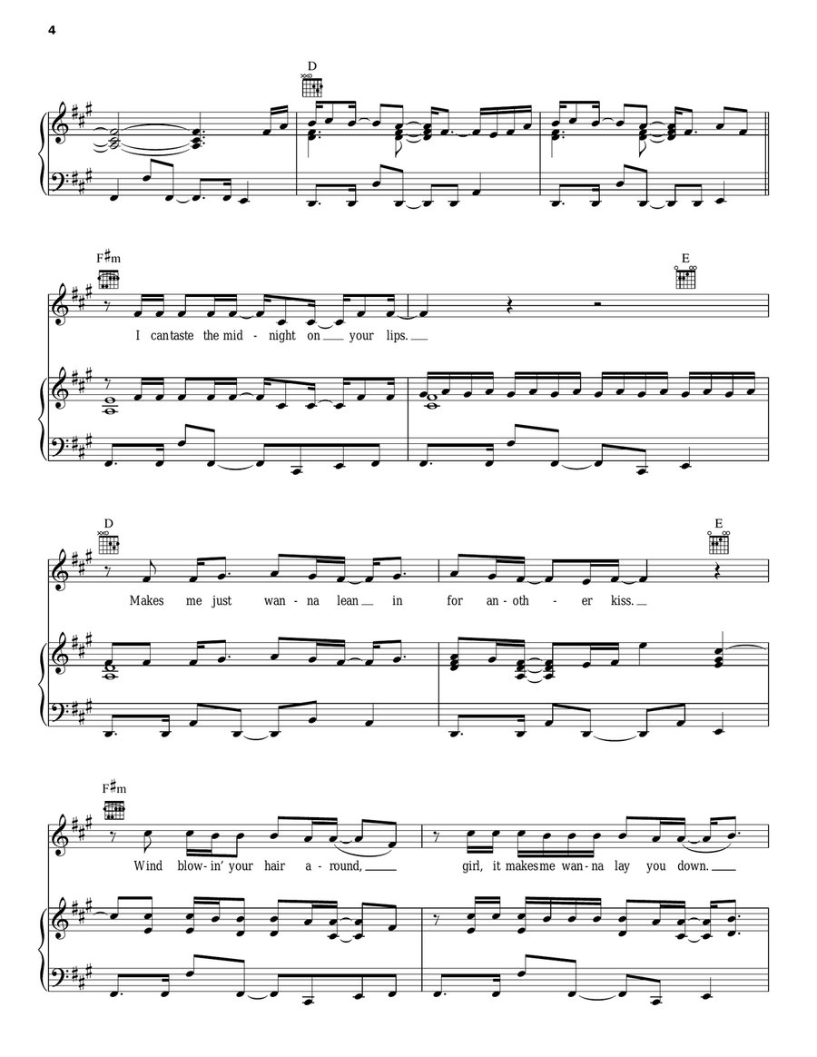 Tonight Looks Good On You Piano, Vocal, Guitar scores gallery preview page 4