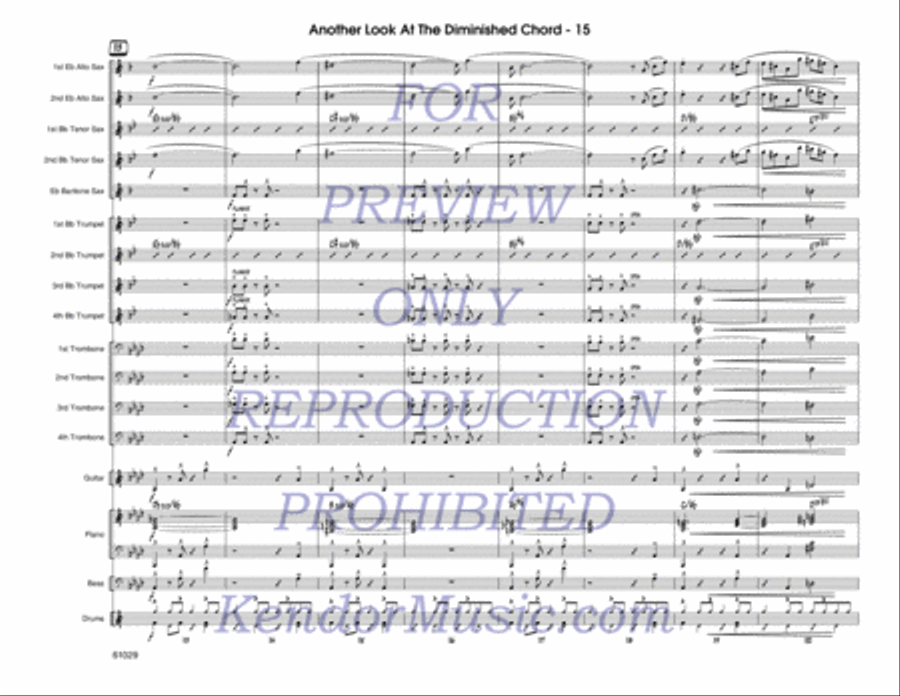 Another Look At The Diminished Chord (Full Score) Jazz Ensemble scores gallery preview page 16
