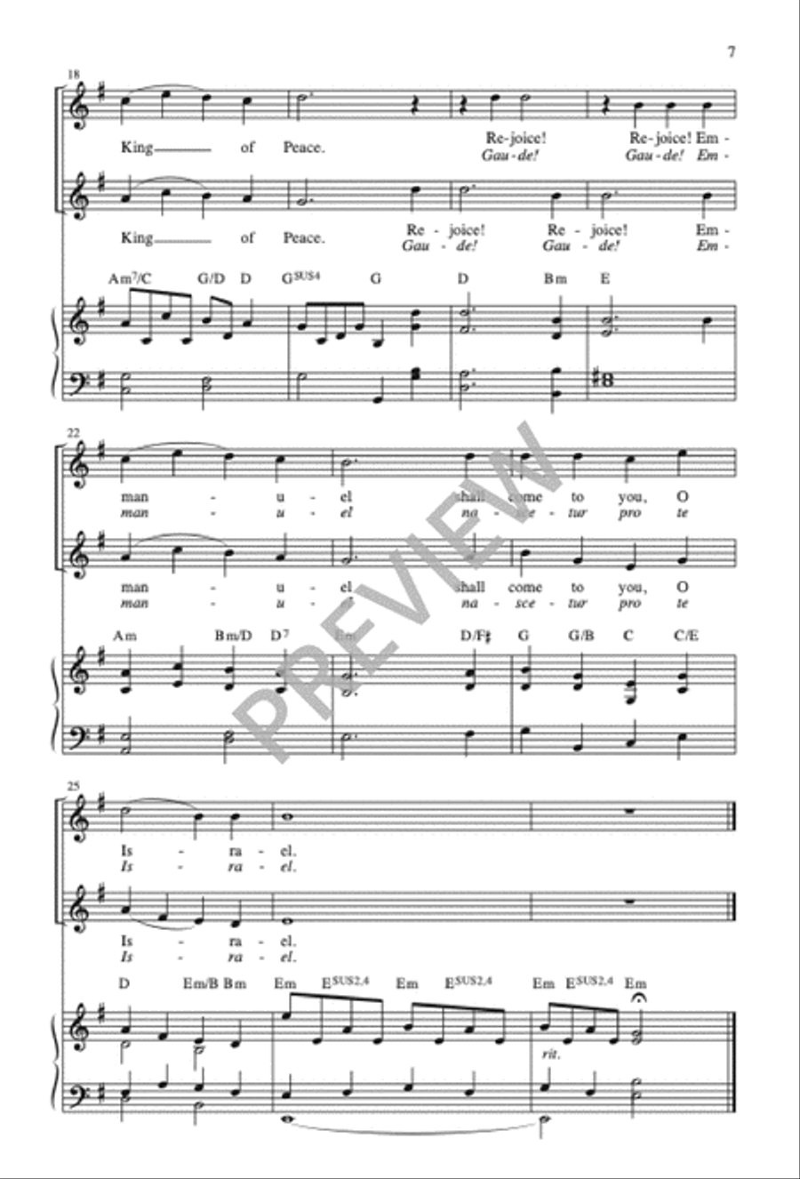 O Come, O Come, Emmanuel O Come, O Come, Emmanuel 3-Part scores gallery preview page 8