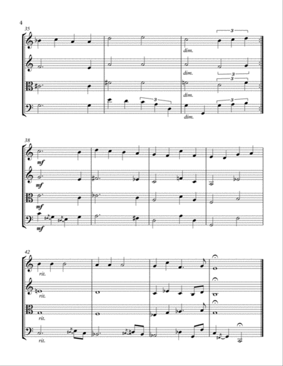 I'll Be Home For Christmas String Quartet scores gallery preview page 5